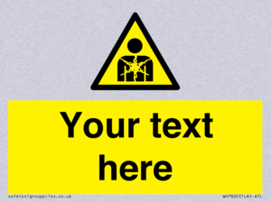 Custom Warning substance or mixture presenting a health hazard